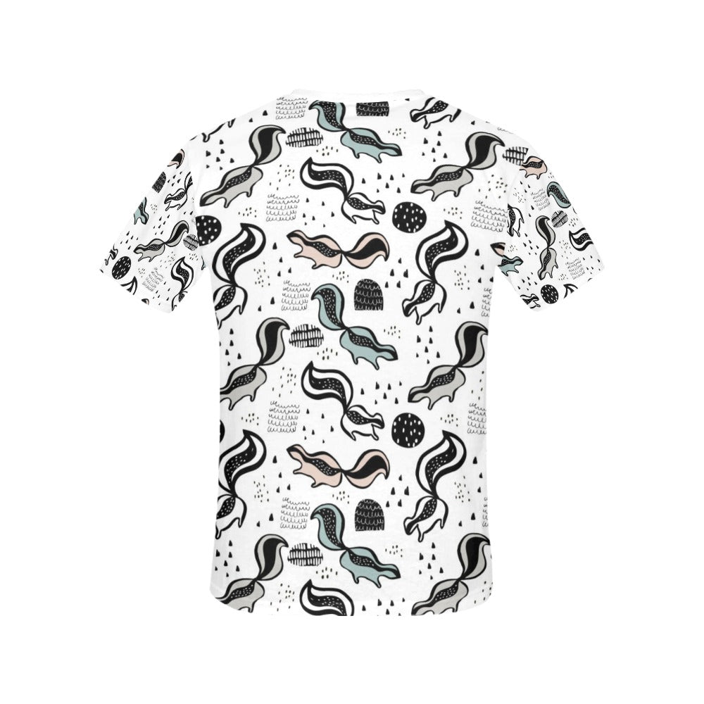 Skunk Print Design LKS303 Women's  T-shirt