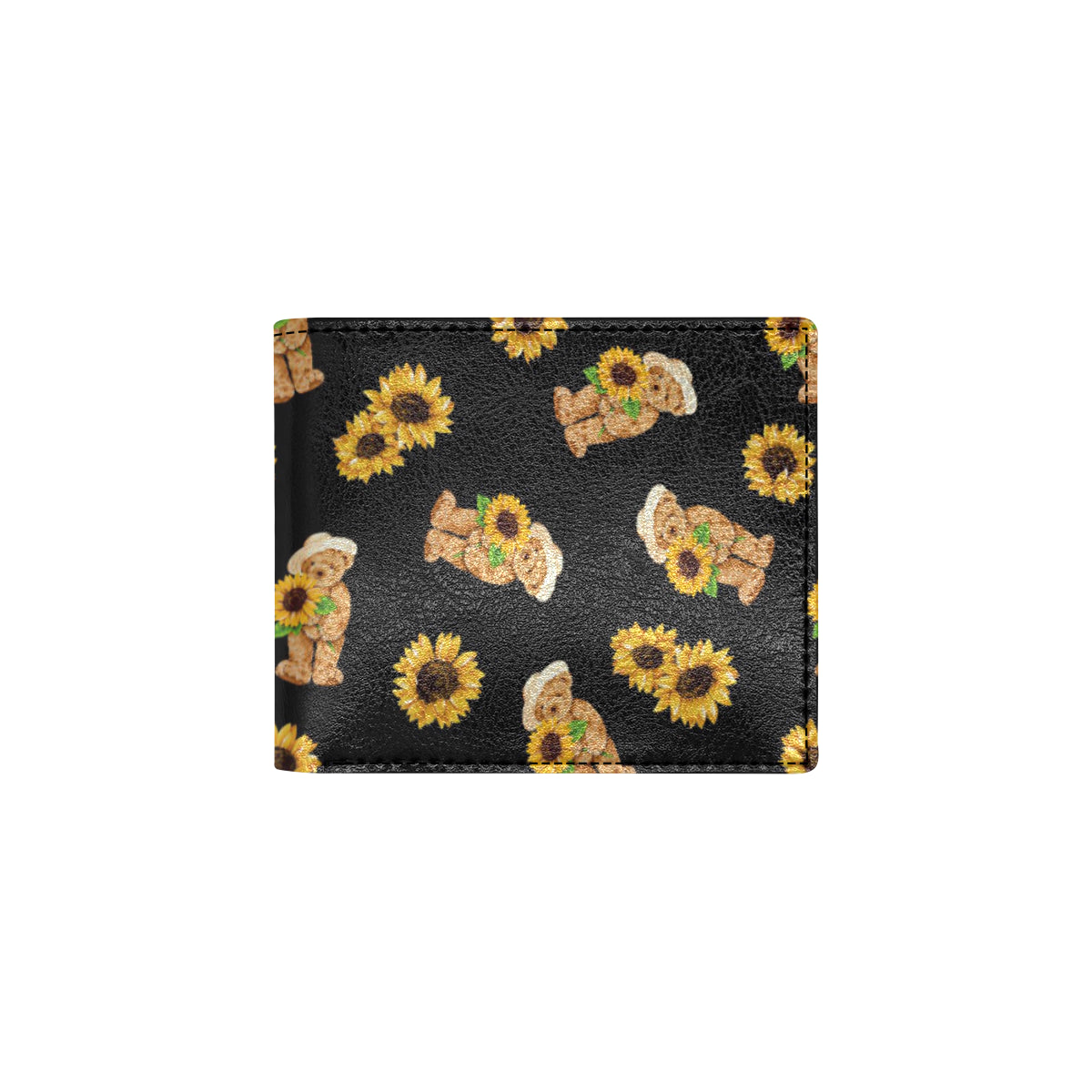 Sunflower Pattern Print Design SF016 Men's ID Card Wallet