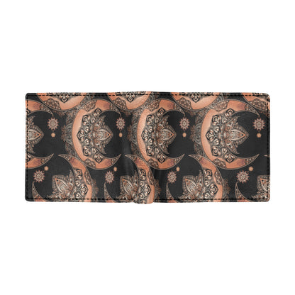 Sun Moon Mandala Men's ID Card Wallet