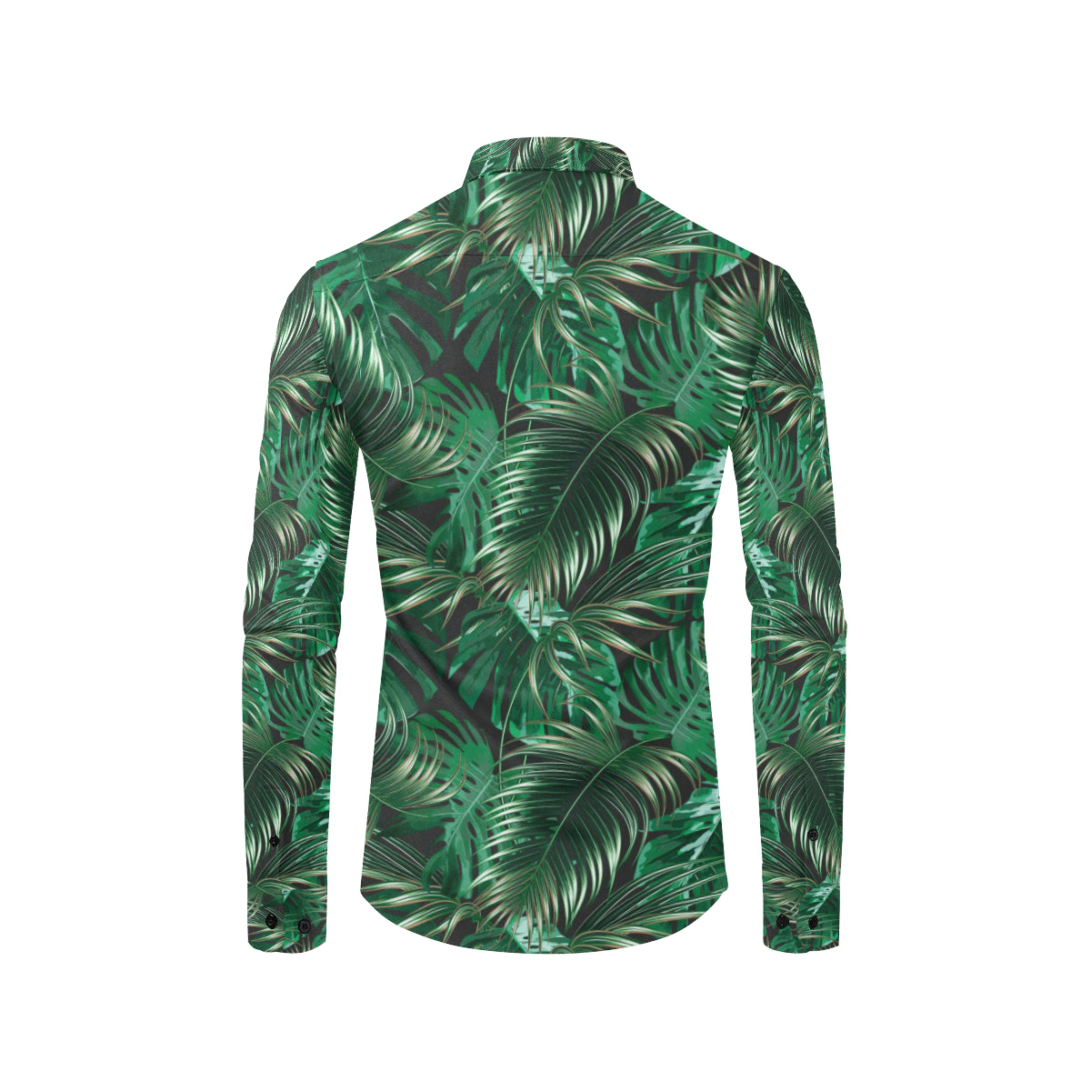 Tropical Flower Pattern Print Design TF012 Men's Long Sleeve Shirt