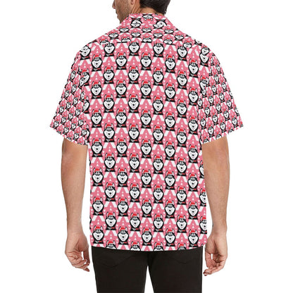Siberian Huskies Christmas Themed Print Design LKS302 Men's Hawaiian Shirt