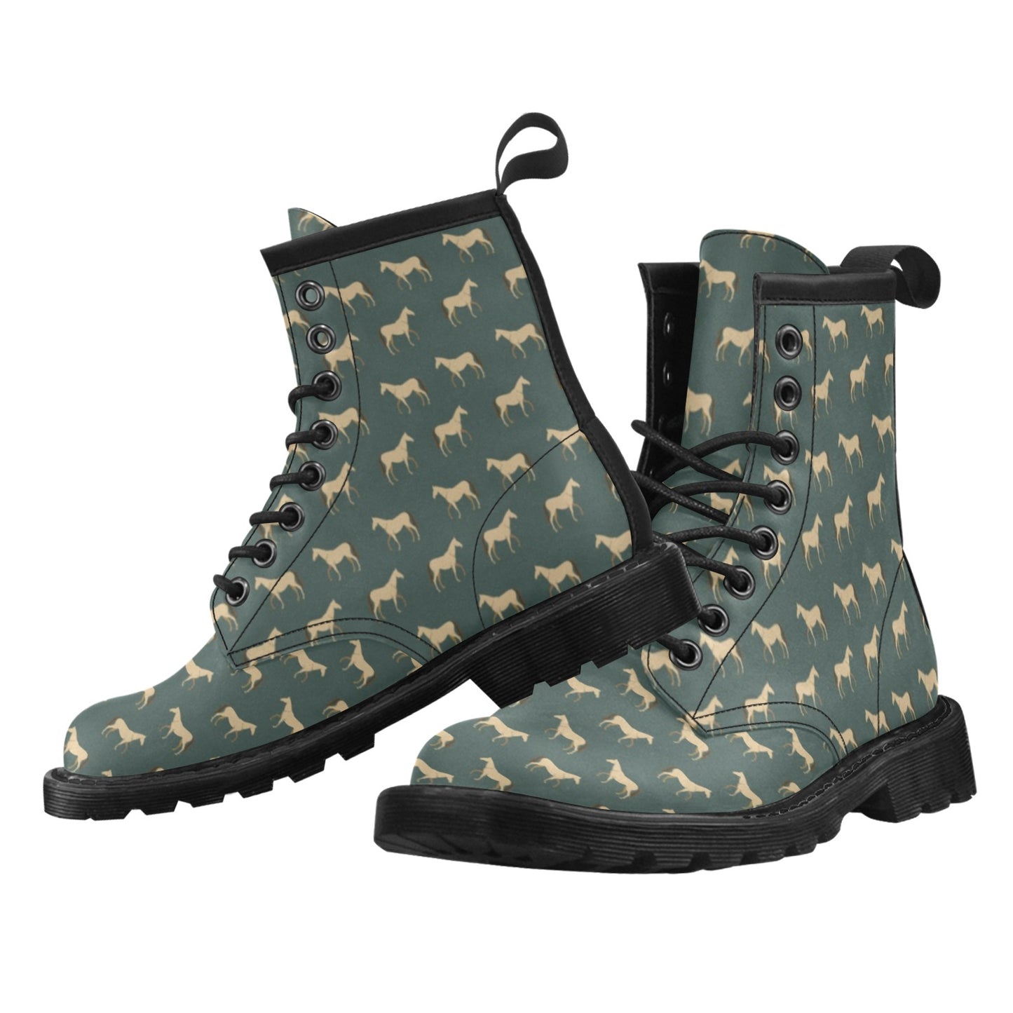 Horse Classic Themed Pattern Print Women's Boots