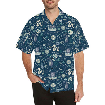 Vikings Print Design LKS305 Men's Hawaiian Shirt