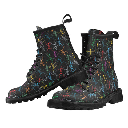 Skeleton Colorful Print Design LKS302 Women's Boots