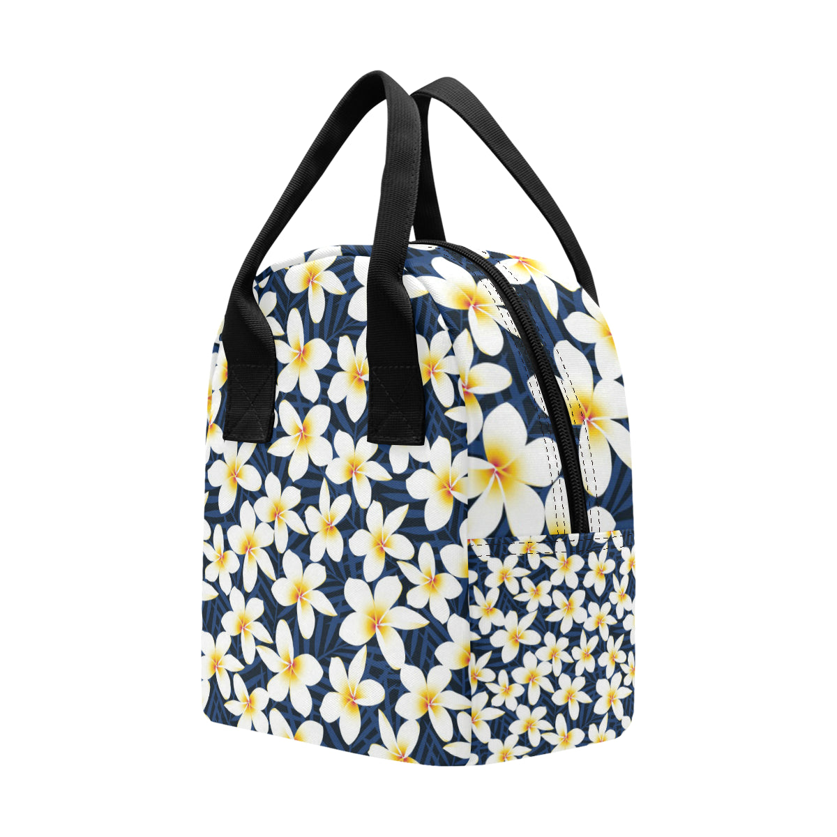 Plumeria Pattern Print Design PM026 Insulated Lunch Bag