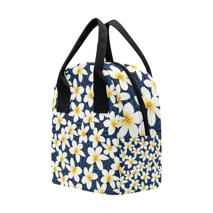 Plumeria Pattern Print Design PM026 Insulated Lunch Bag