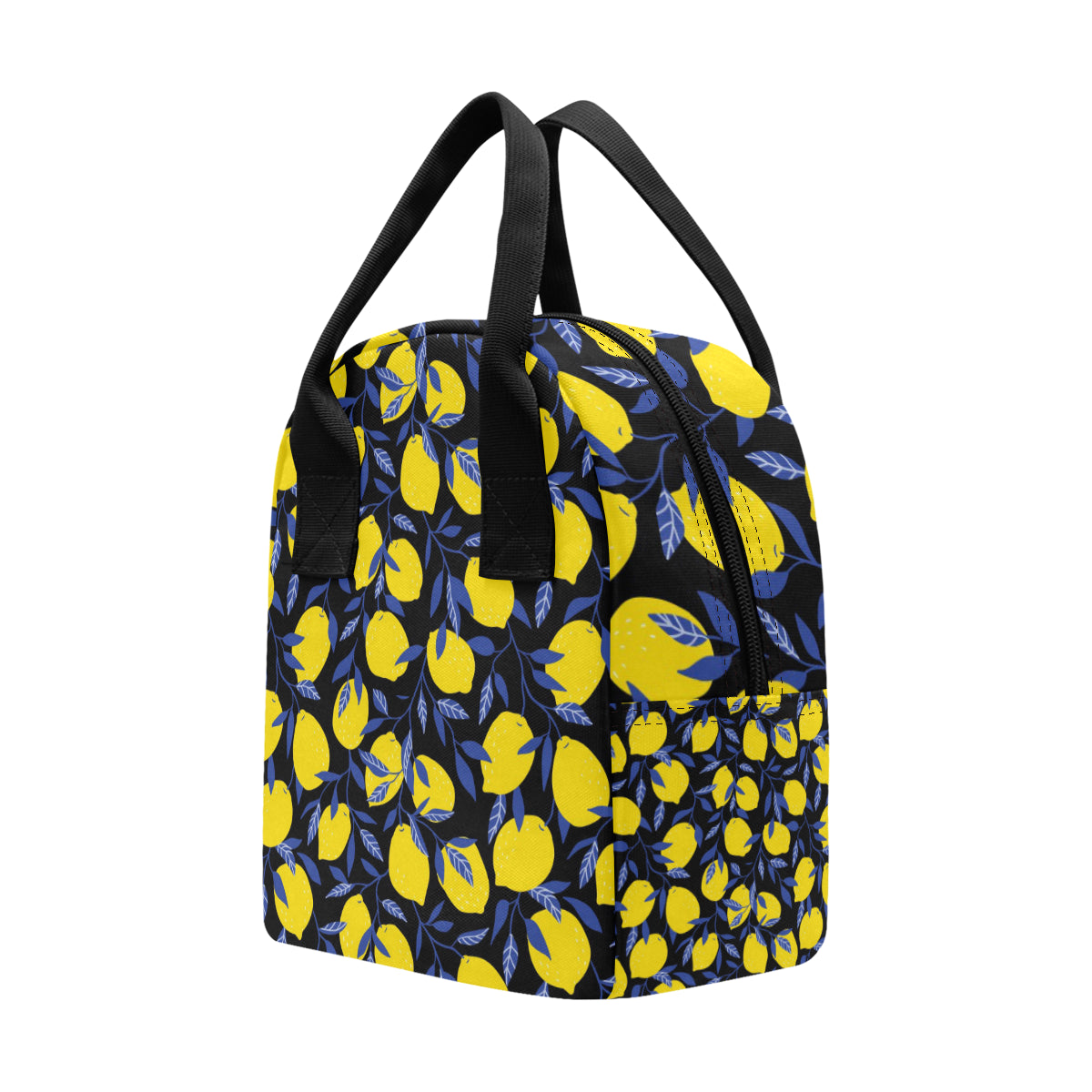 Lemon Pattern Print Design LM01 Insulated Lunch Bag