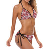 Red Hibiscus Pattern Print Design HB01 Bikini