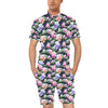 Lotus Flower Print Design Men's Romper