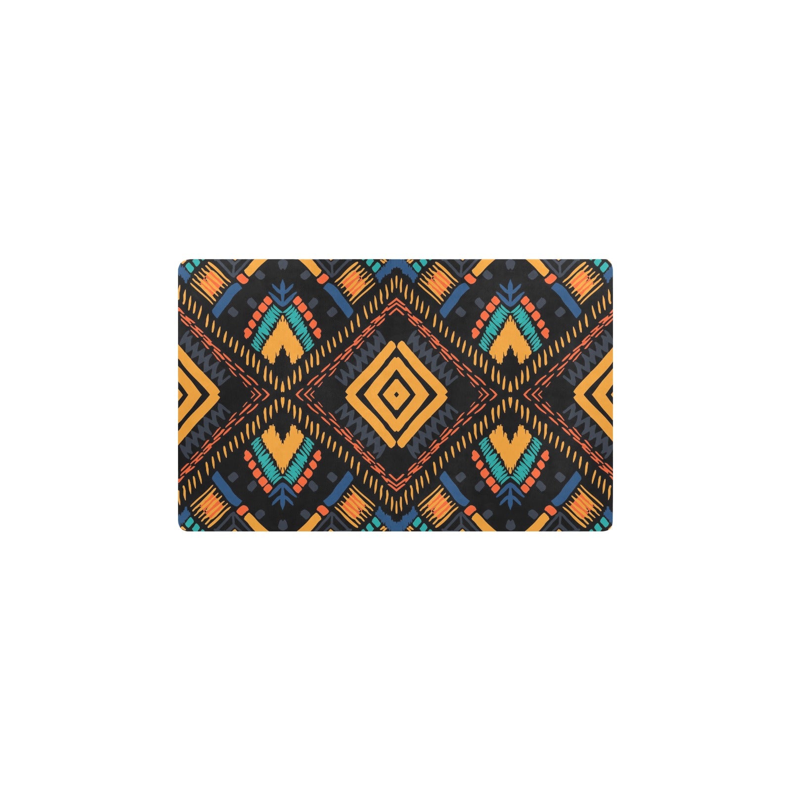 Kente Pattern Print Design 05 Kitchen Mat