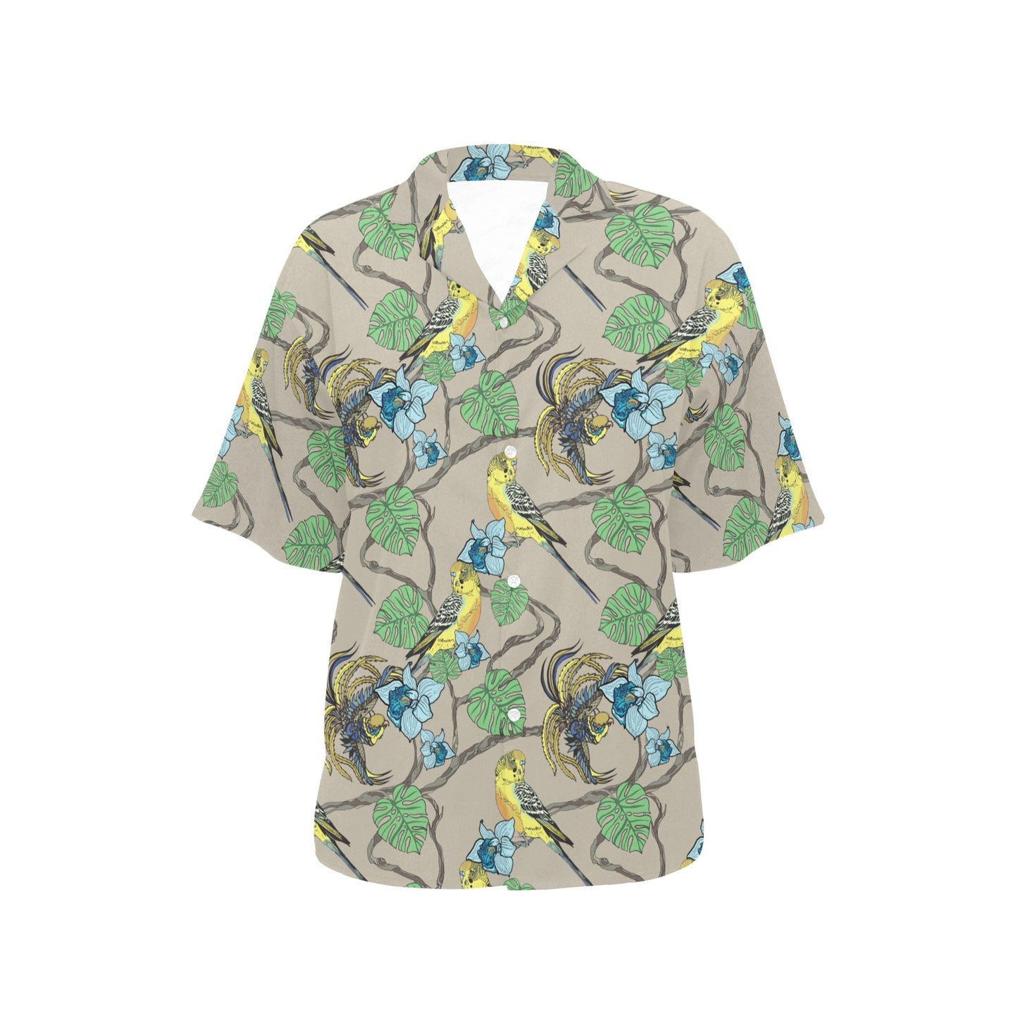 Parakeet Pattern Print Design A02 Women's Hawaiian Shirt