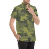 Military Camouflage Pattern Print Design 02 Men's Short Sleeve Button Up Shirt