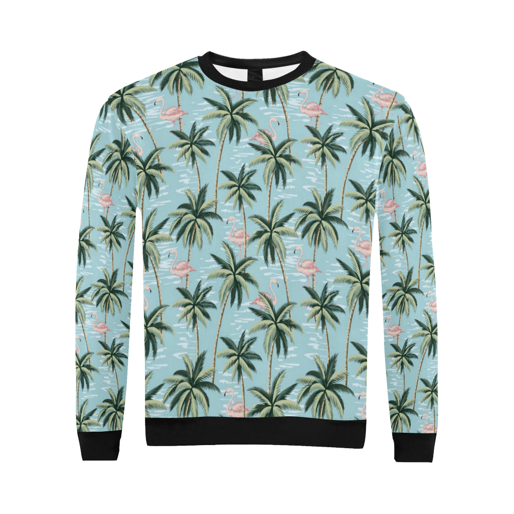 Palm Tree Pattern Print Design PT05 Men Long Sleeve Sweatshirt