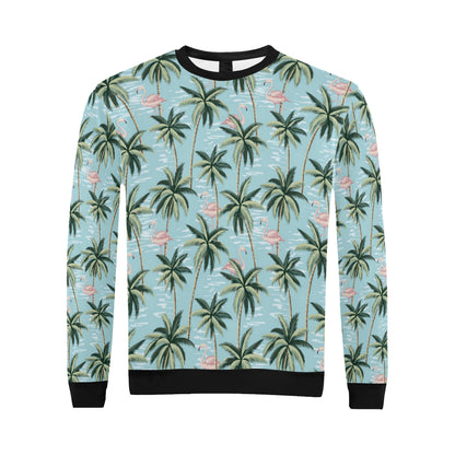 Palm Tree Pattern Print Design PT05 Men Long Sleeve Sweatshirt