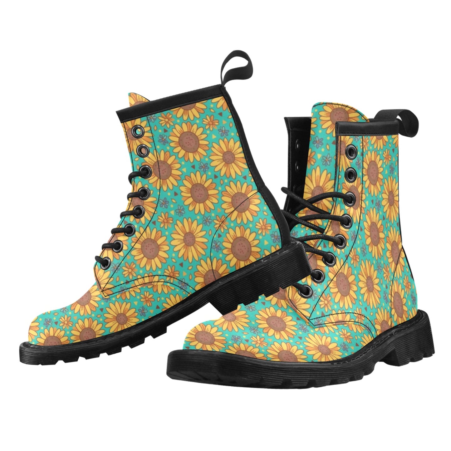 Sunflower Pattern Print Design SF013 Women's Boots