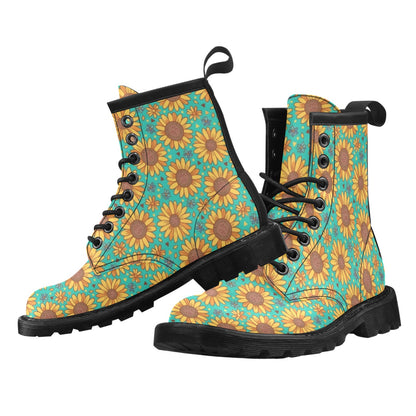 Sunflower Pattern Print Design SF013 Women's Boots