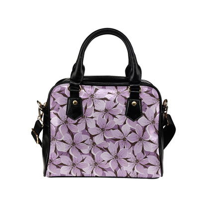 Lilac Pattern Print Design 01 Shoulder Handbag