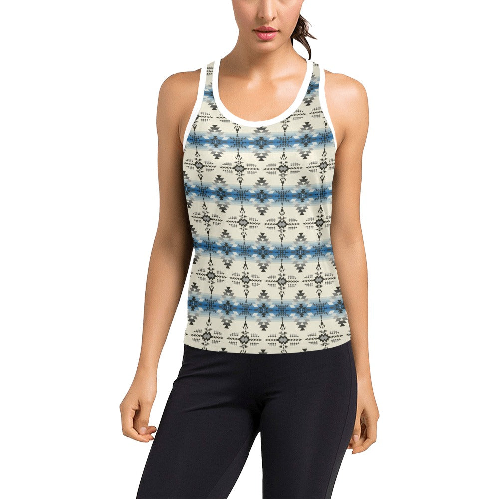 Southwest Pattern Print Design LKS304 Women's Racerback Tank Top