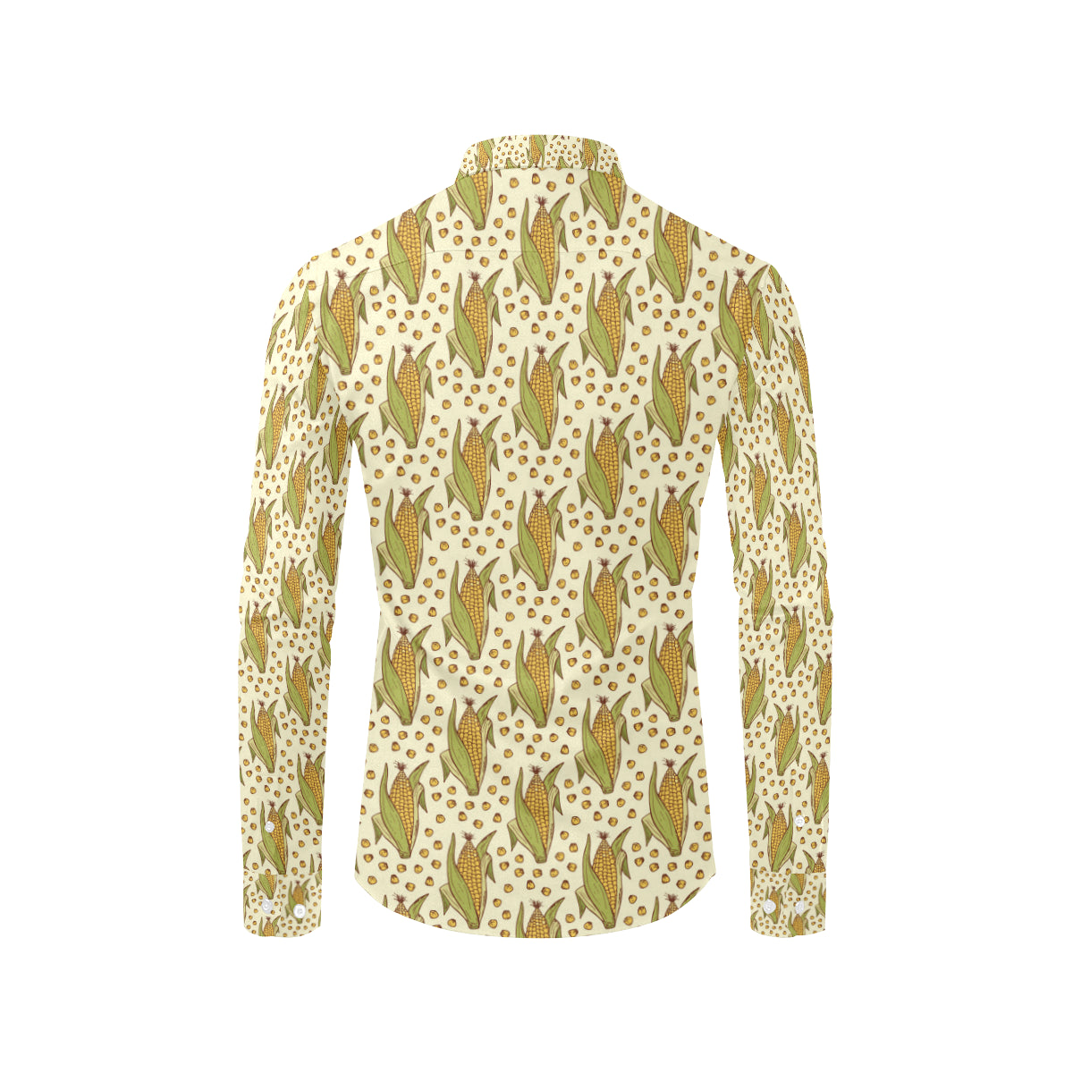 Corn Pattern Print Design 01 Men's Long Sleeve Shirt