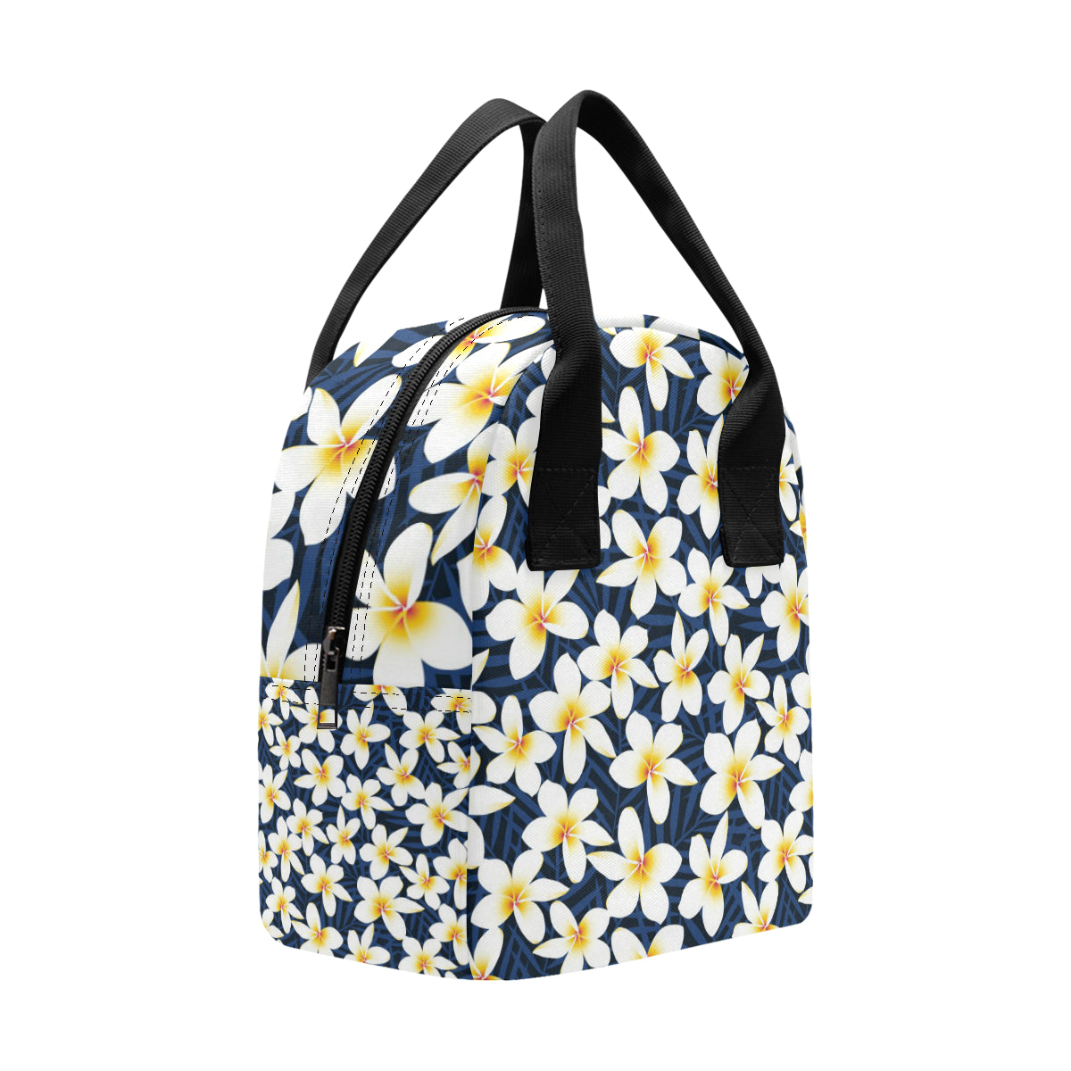 Plumeria Pattern Print Design PM026 Insulated Lunch Bag