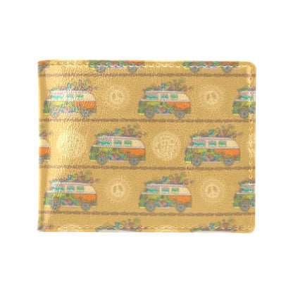 Hippie Van Print Design LKS304 Men's ID Card Wallet