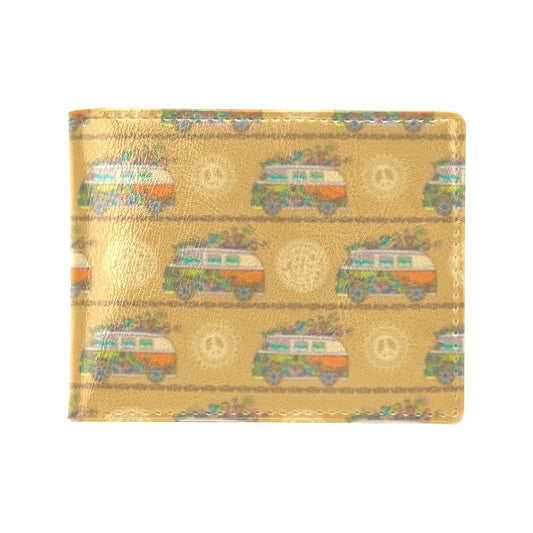 Hippie Van Print Design LKS304 Men's ID Card Wallet