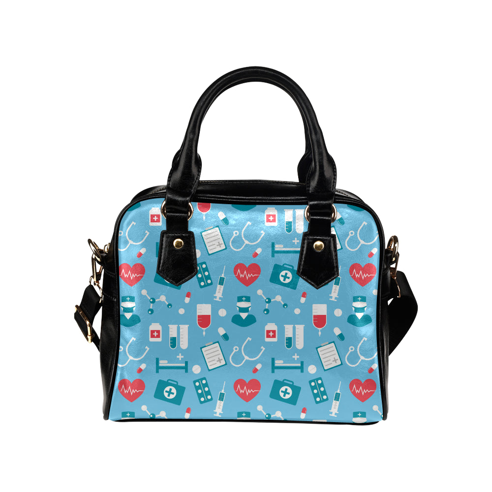 Nurse Pattern Print Design A03 Shoulder Handbag