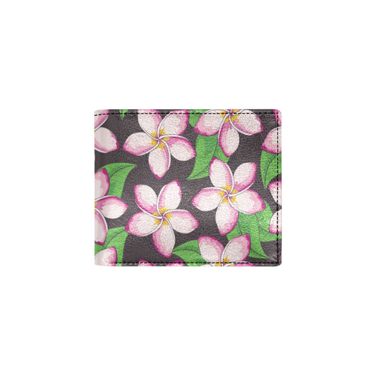 Pink Plumeria Pattern Print Design PM019 Men's ID Card Wallet