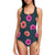 Anemone Pattern Print Design AM08 Women Swimsuit