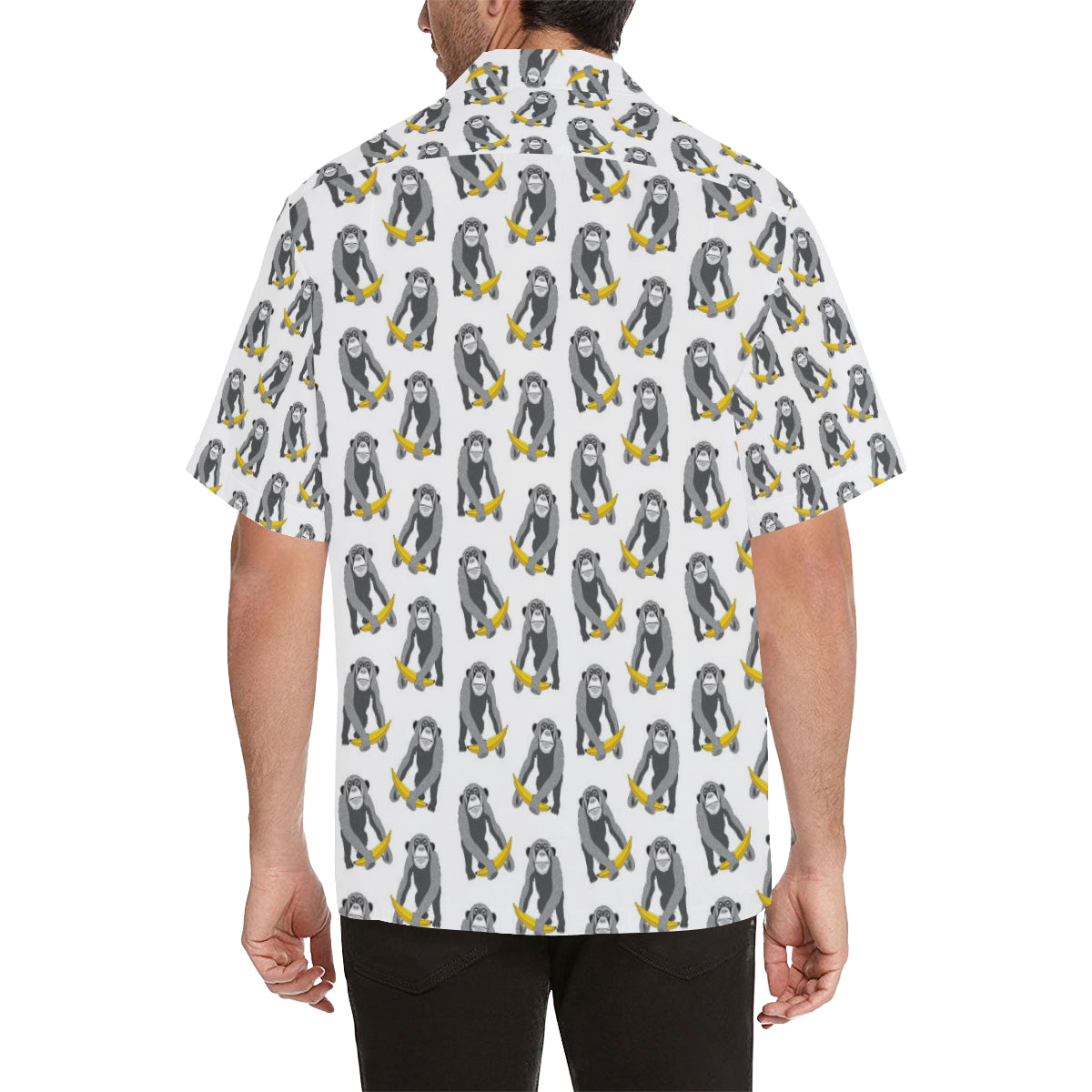 Chimpanzee Pattern Print Design 05 Men's Hawaiian Shirt