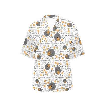 Tibetan Mastiffs Print Design LKS302 Women's Hawaiian Shirt