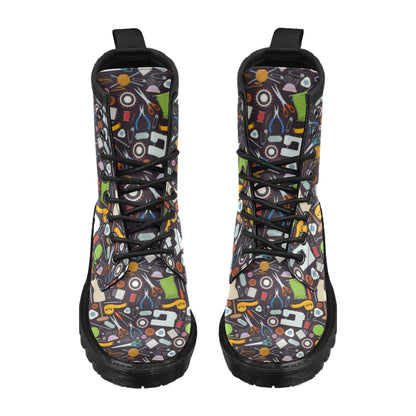 Sewing Equipment Print Design LKS308 Women's Boots