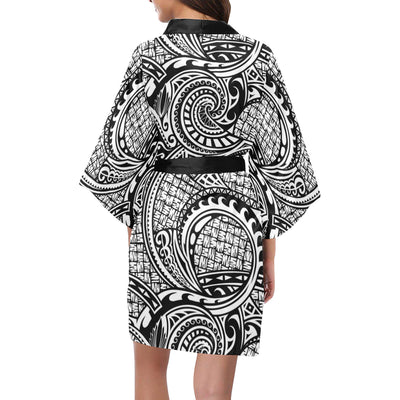 Polynesian Tribal Pattern Women Kimono Robe