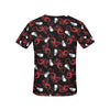 Skull With Red Dragon Print Design LKS304 Women's  T-shirt