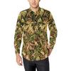 Camo Realistic Tree Forest Texture Print Men's Long Sleeve Shirt