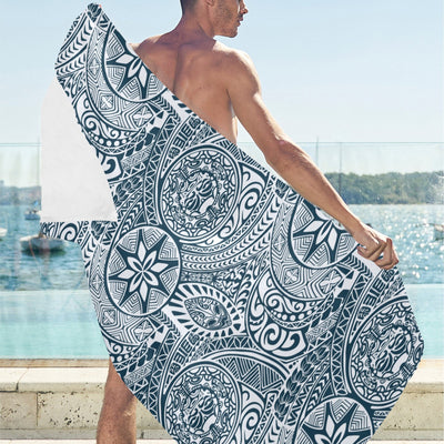 Samoan Pattern Print Design LKS306 Beach Towel 32" x 71"