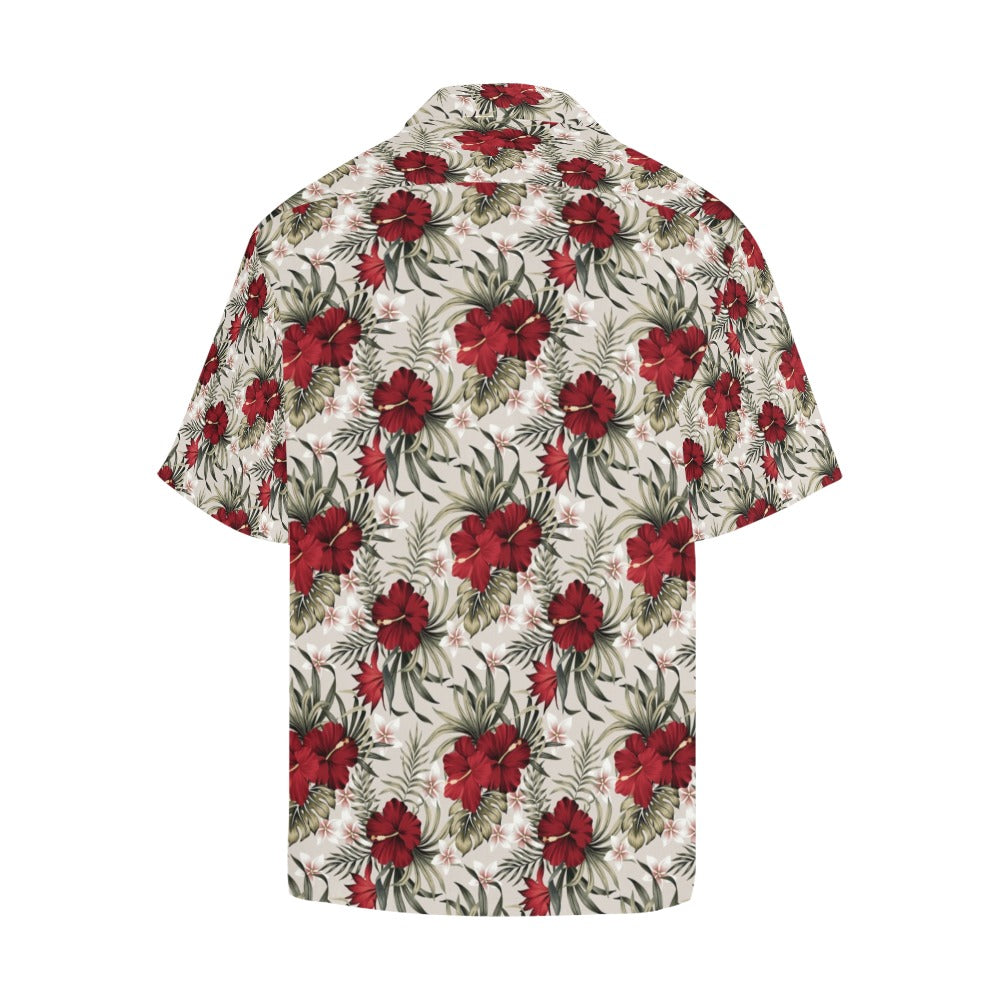 Hibiscus Print Design LKS3011 Men's Hawaiian Shirt