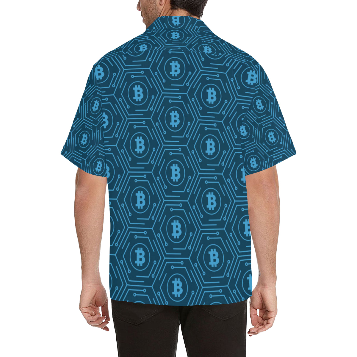 Cryptocurrency Pattern Print Design 04 Men's Hawaiian Shirt