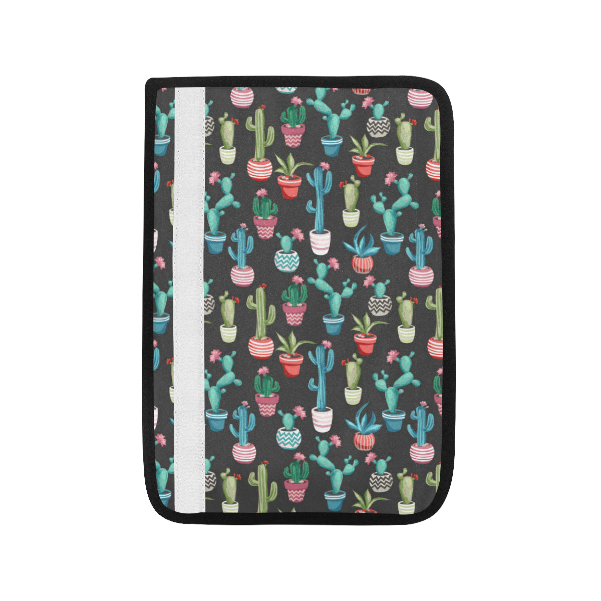 Cactus Pattern Print Design 02 Car Seat Belt Cover