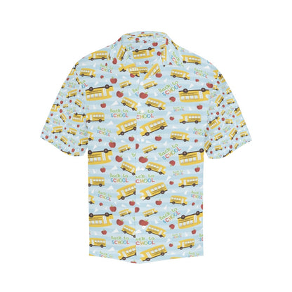 School Bus Back To School Print Design LKS303 Men's Hawaiian Shirt