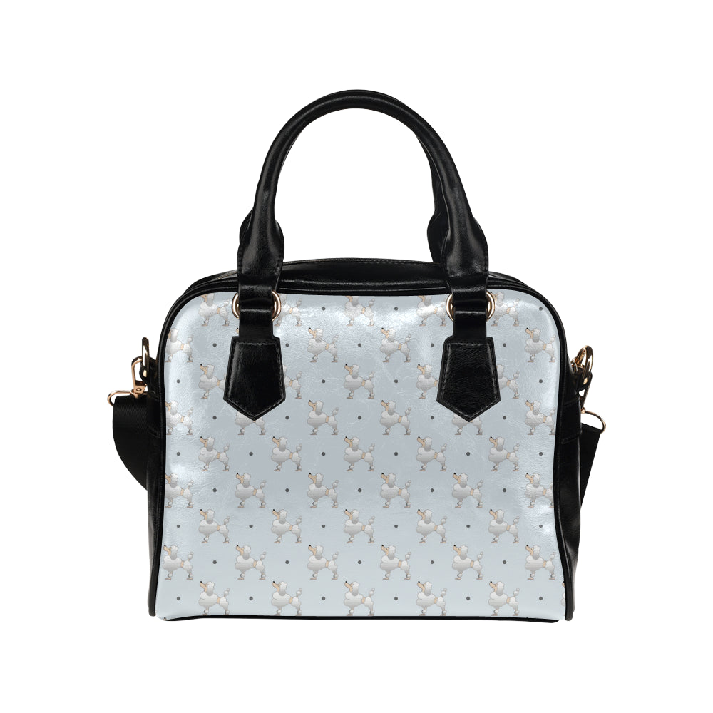 Poodle Pattern Print Design A05 Shoulder Handbag
