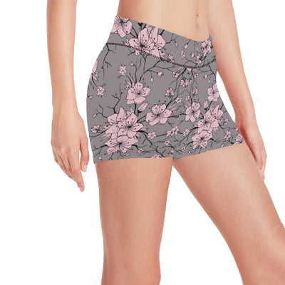 Cherry Blossom Pattern Print Design CB05 Yoga Shorts