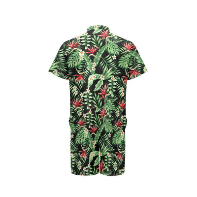 Bird Of Paradise Pattern Print Design BOP05 Men's Romper