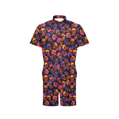 Skull Multicolor Print Design LKS3011 Men's Romper