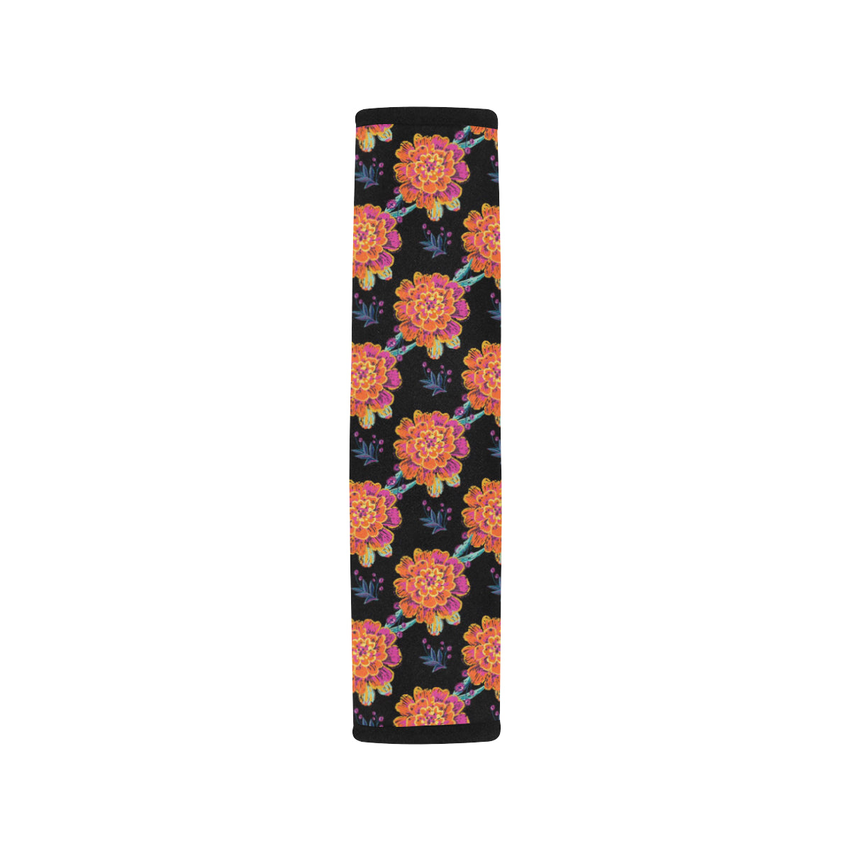 Marigold Pattern Print Design MR04 Car Seat Belt Cover