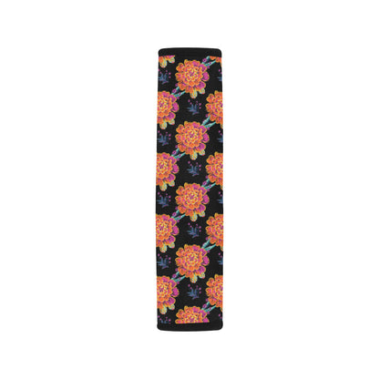 Marigold Pattern Print Design MR04 Car Seat Belt Cover