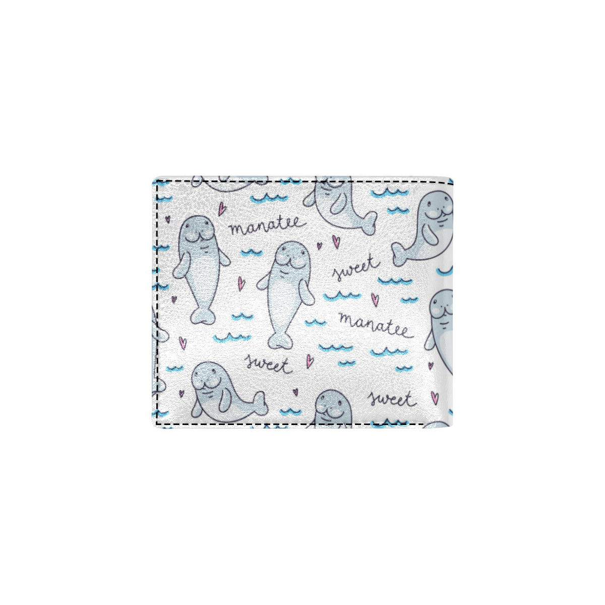 Manatee Baby Pattern Print Design 03 Men's ID Card Wallet