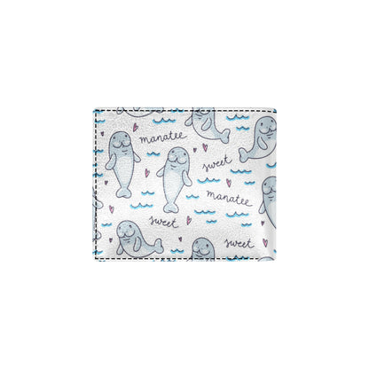 Manatee Baby Pattern Print Design 03 Men's ID Card Wallet