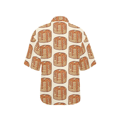 Pancake Pattern Print Design A02 Women's Hawaiian Shirt