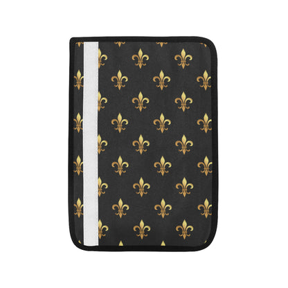 Fleur De Lis Gold Pattern Print Design 03 Car Seat Belt Cover